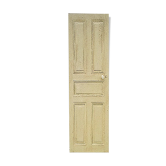 Old interior door wood painted vintage porcelain handle N°4