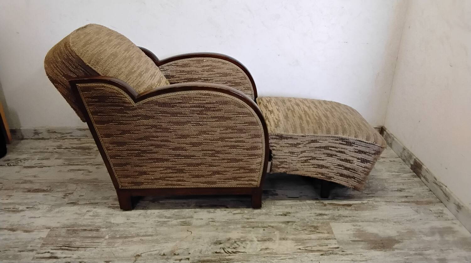 Art Deco reclining armchair with mf system Sint Étienne