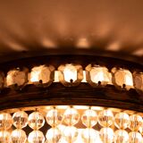 Lampe de plafond antique en cristal des années 1930