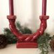 Pair of double ceramic candlesticks, 1950s