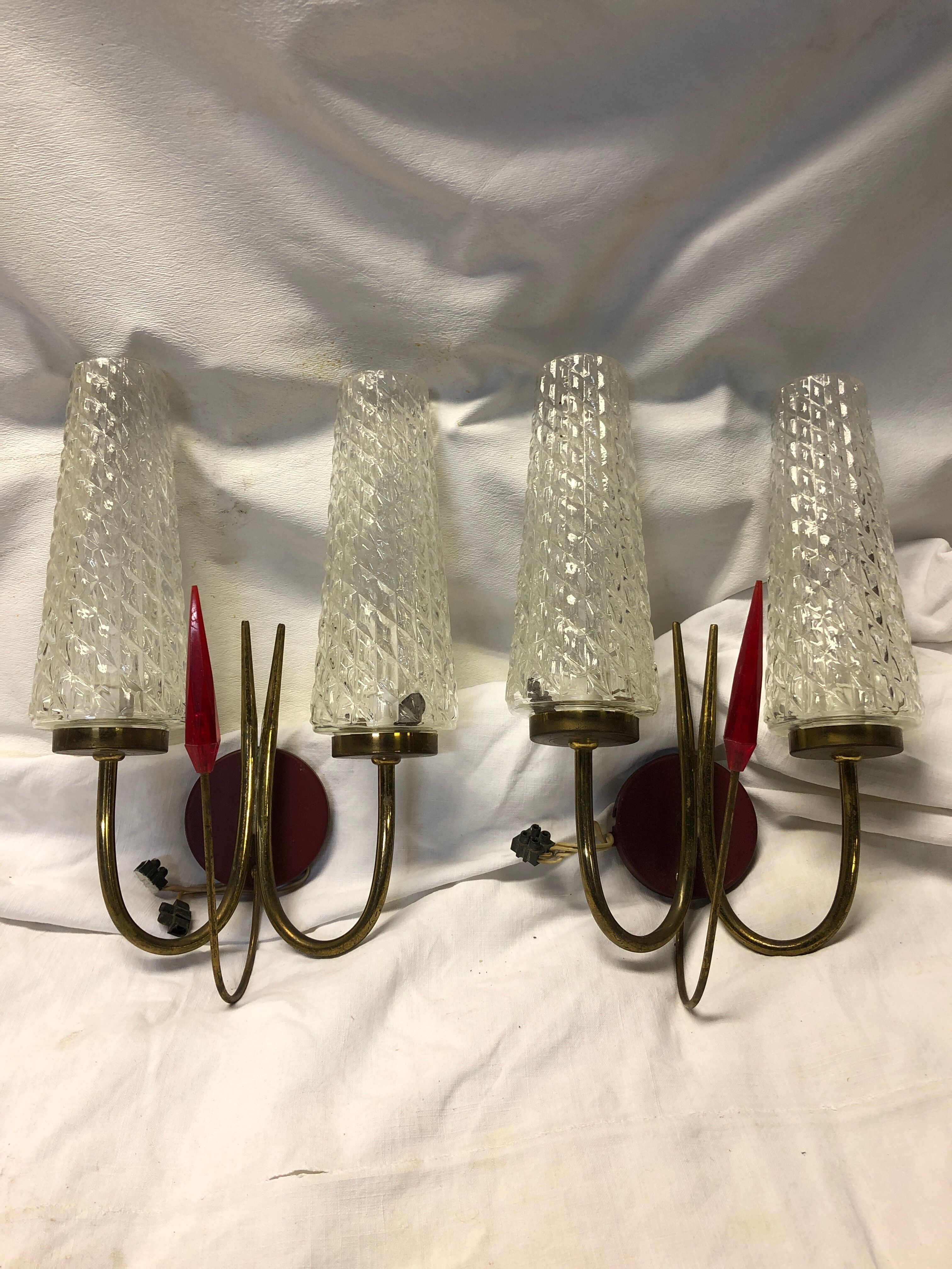 Pair of vintage wall light 50s