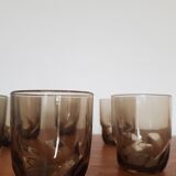 Set of 6 black glasses
