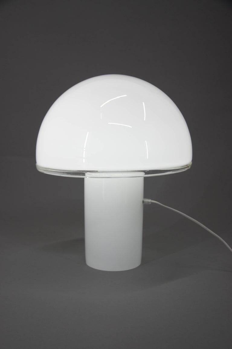 Large Italian Opaline Glass Table or Floor Lamp by Fontana Arte, 2010s
