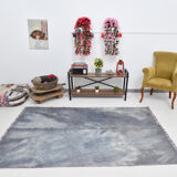 5x7 distressed gray blue hemp carpet232x156cm