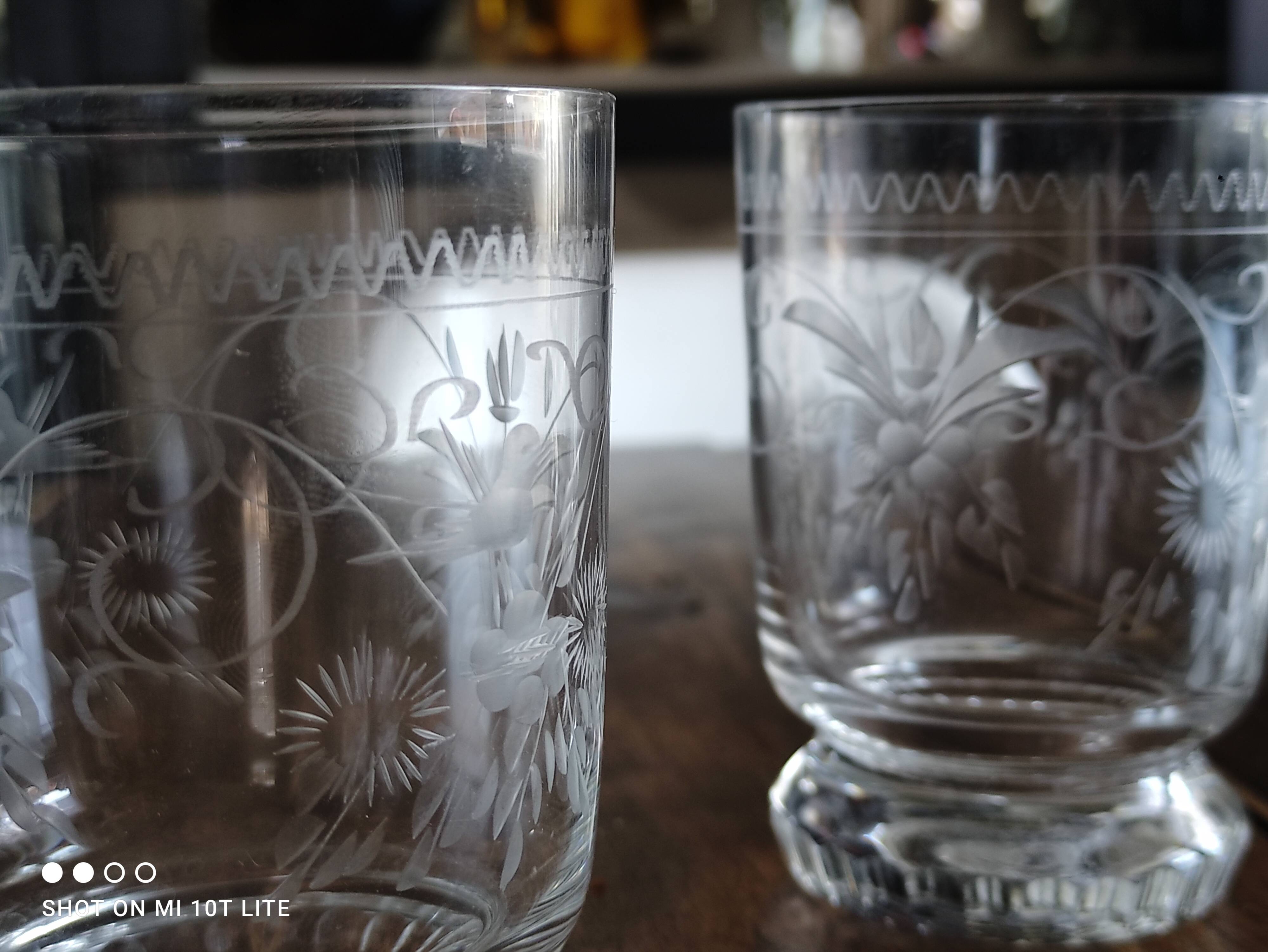 Lot de 4 verres à eau en cristal modèle Concord de la Cristallerie Theresienthal