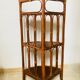 Étagère d'angle vintage en bambou et rotin années 1960/70