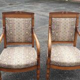 Pair of restoration style armchairs