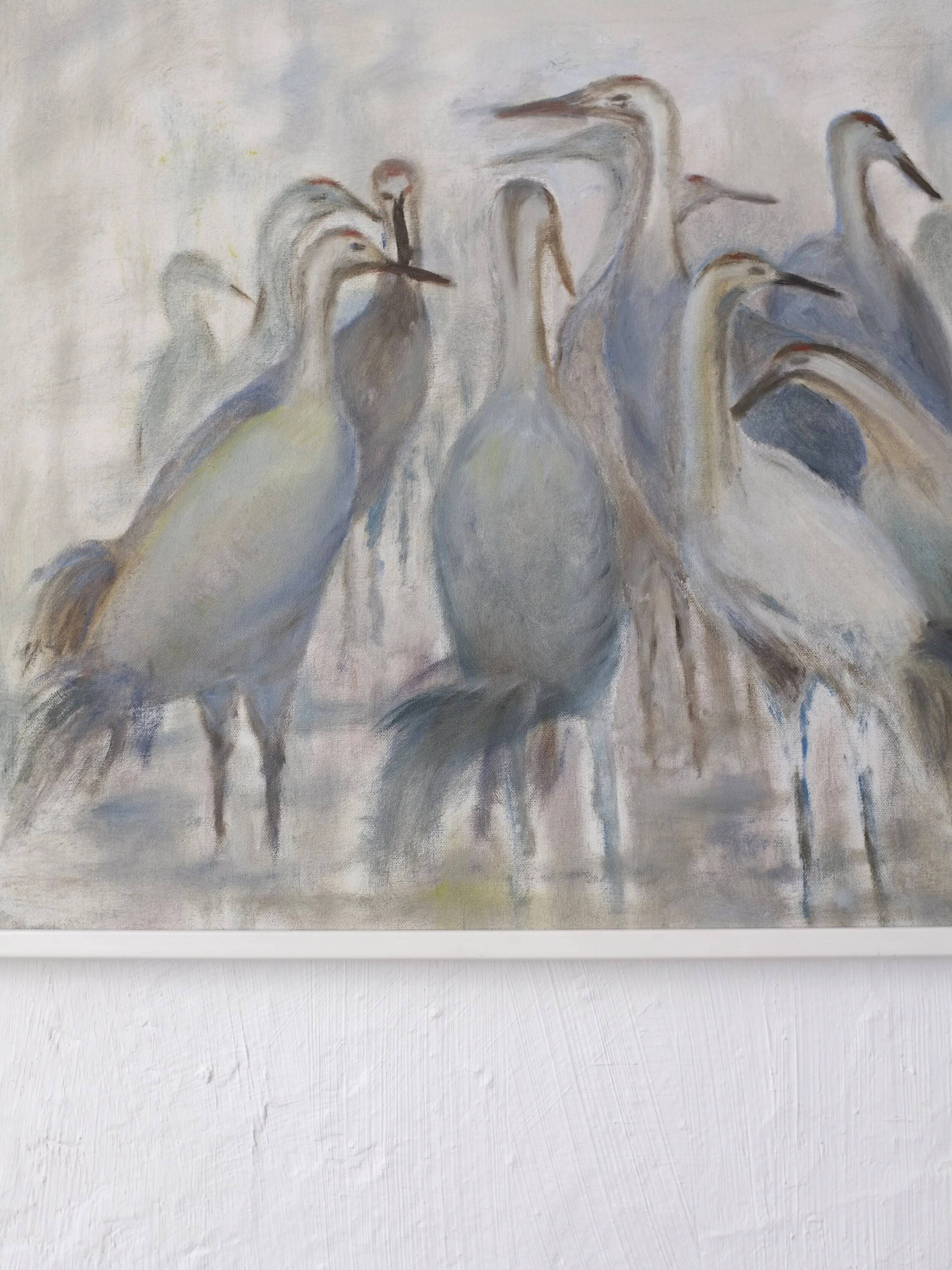Vintage oil painting "Birds" | Sweden