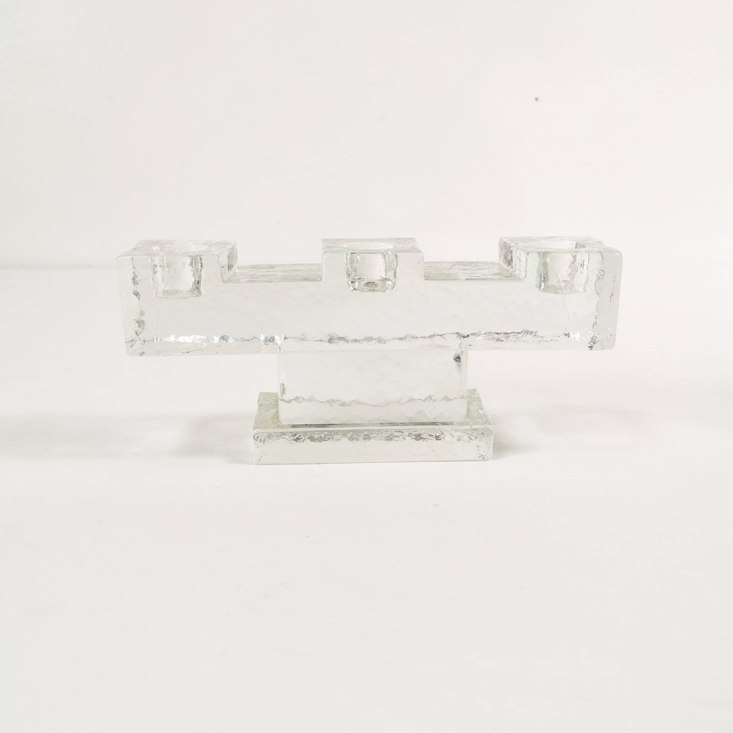 Glass, monumental candlestick, Germany 1960s