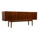 Rosewood and Teak Low Sideboard with Sliding Doors, 1960s