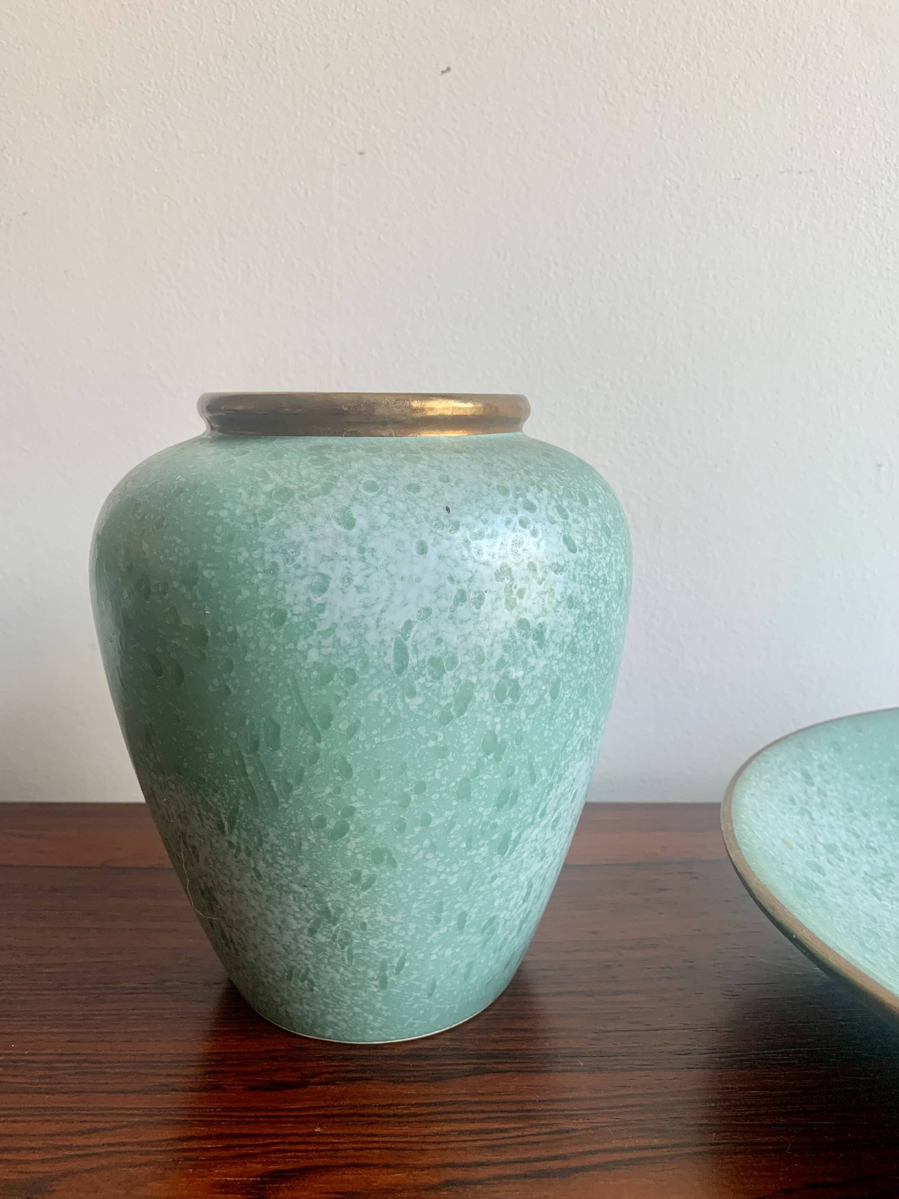 Ensemble en céramique turquoise
