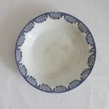 Deep dish or salad bowl in iron earth "capri" sarreguemines and digoin