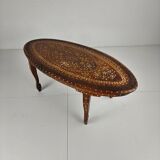 20th century Anglo-Indian inlaid bone coffee table