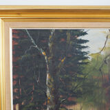 Painting „The Deep in the forest”, Scandinavian design, 1970s