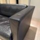 Black leather sofa by Sede – Design by Andrée Putman – 1990s
