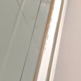 Rectangular Engraved Crystal and White Metal Coffee Table with a Lower Shelf