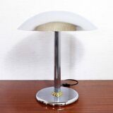 Chrome metal "mushroom" lamp