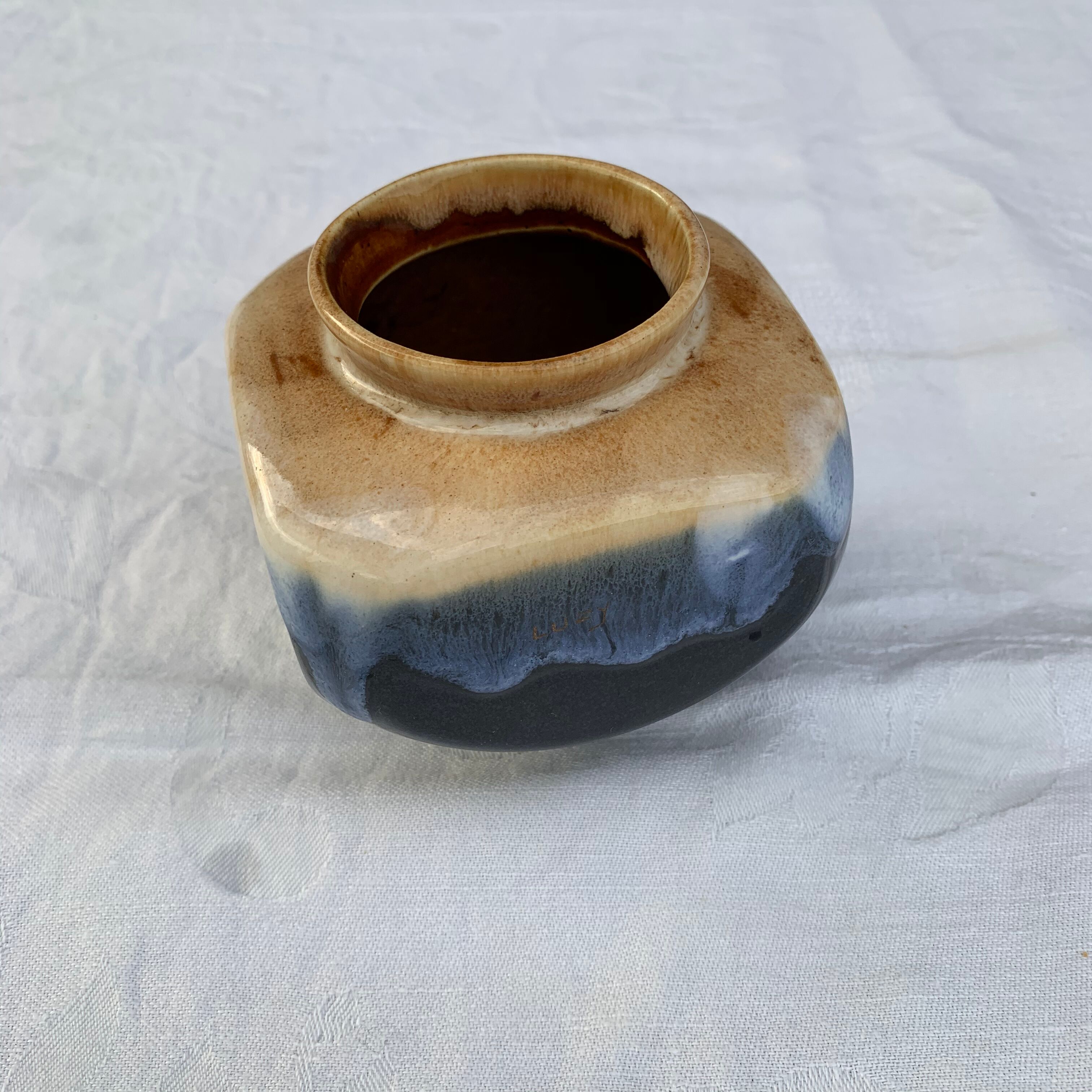 Glazed terracotta vase