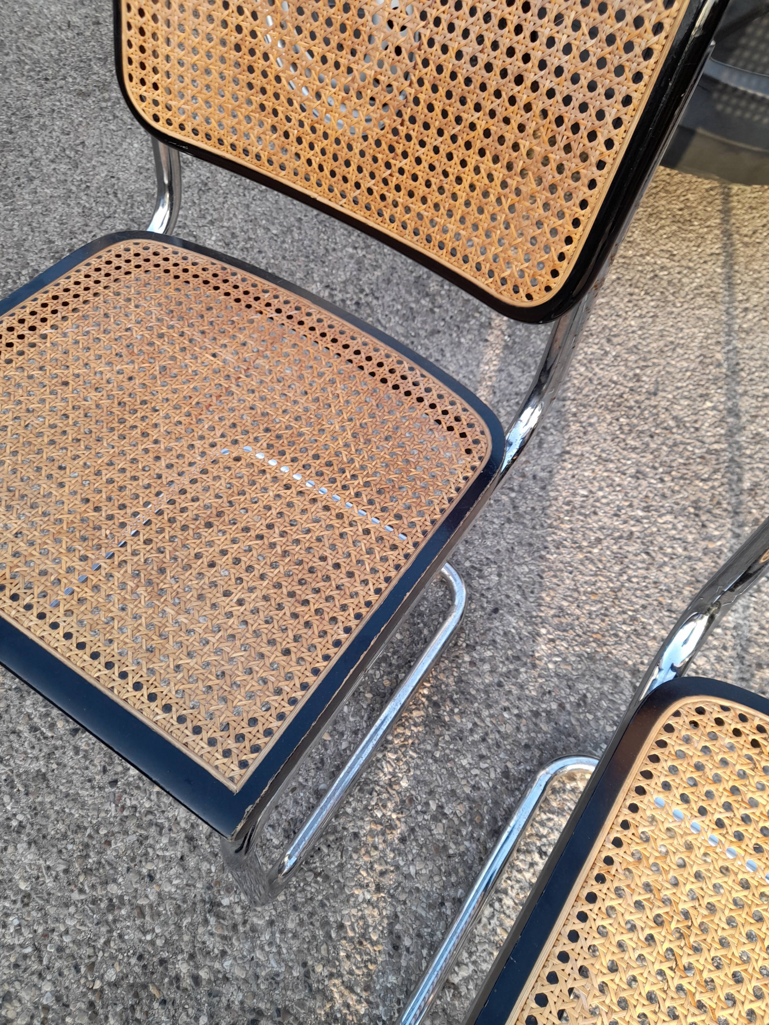 Pair of Chairs Marcel Breuer Cesca B32 italy