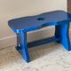 Vintage stool blue electric