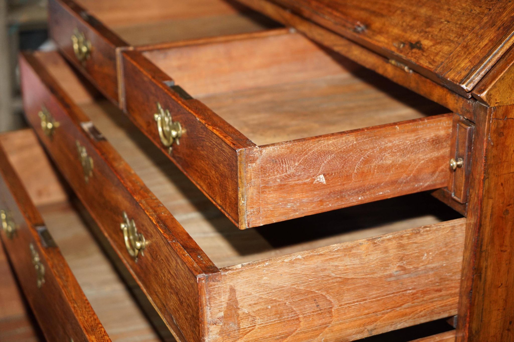 Colonial camphor wood library desk, George III period circa 1760.