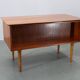 Danish mid-century modern teak writing desk with oak legs, 1960s
