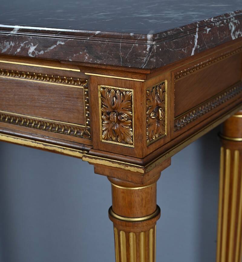Console en acajou, style Louis XVI – 2ème moitié XIXe