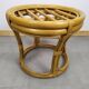 Vintage old rattan pouf