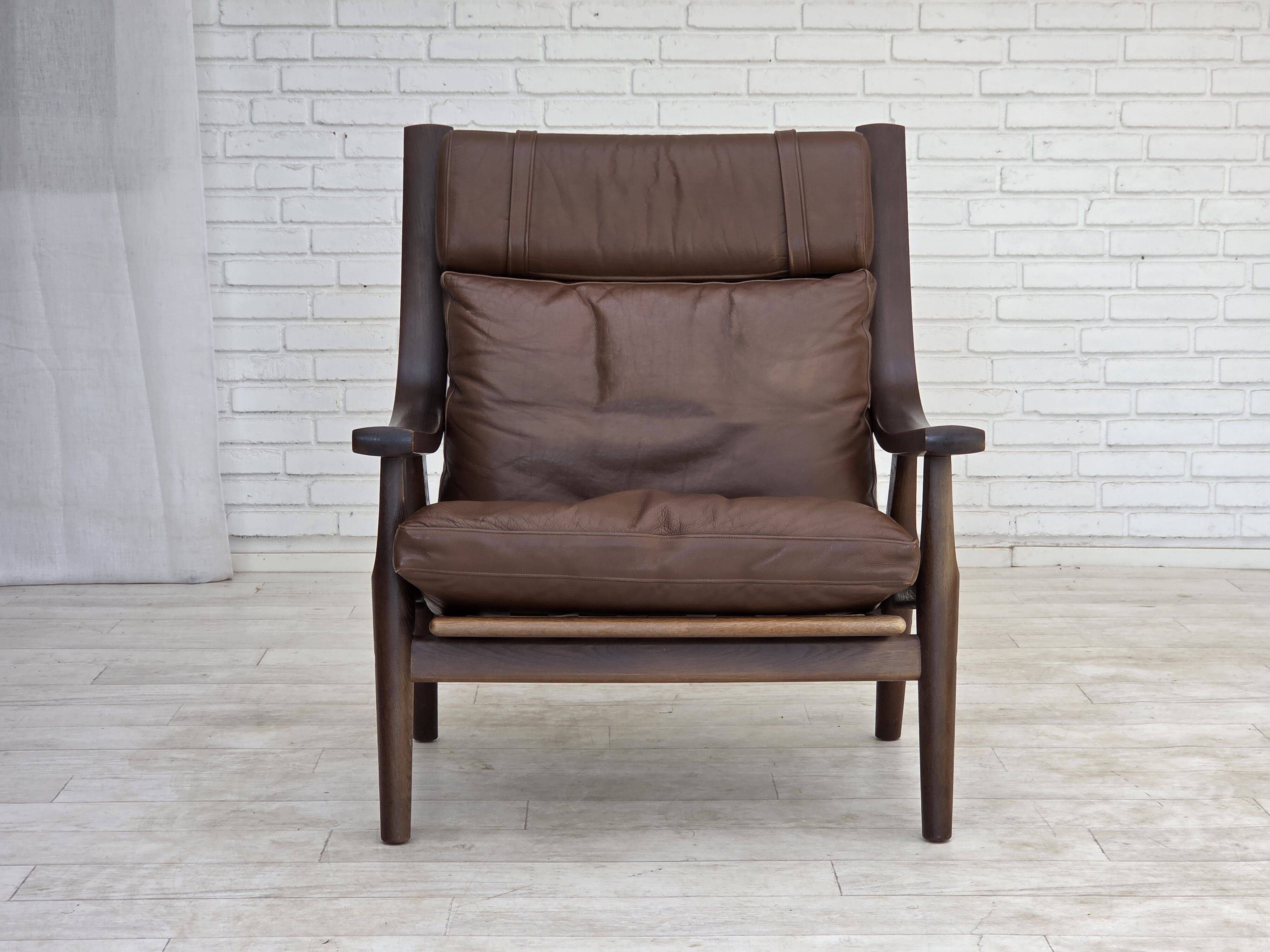 1970s, Danish design by H.J.Wegner, highback armchair, model GE530.