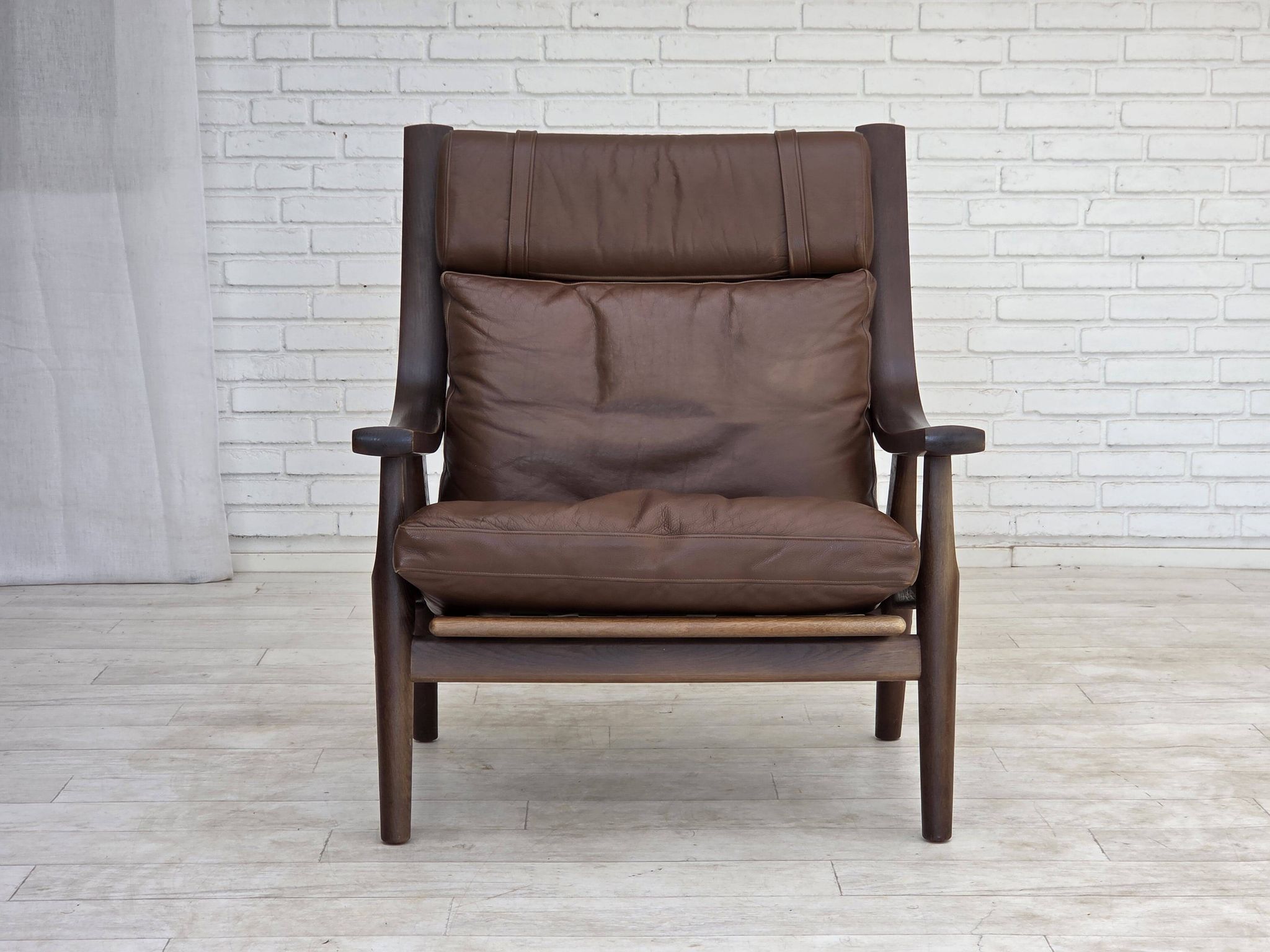 1970s, Danish design by H.J.Wegner, highback armchair, model GE530.