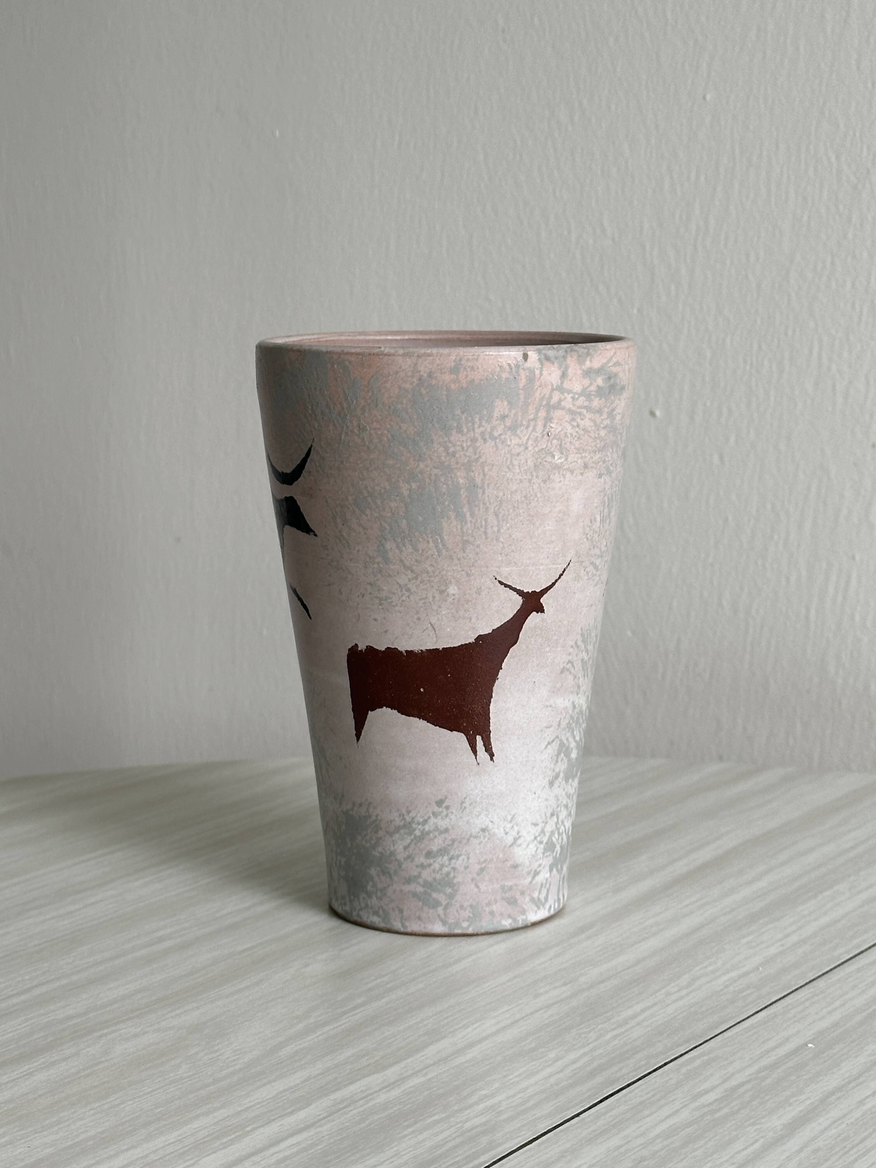 Hand-painted ceramic vase