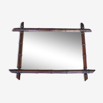 Miroir 1900 cadre imitation bambou 52X70,5 cm