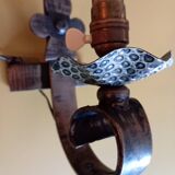 Medieval style iron wall light