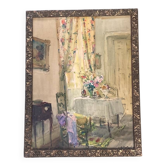 Old painting - Flower-filled living room of a bourgeois house
