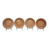 4 Sarreguemines BP sandstone dessert plates