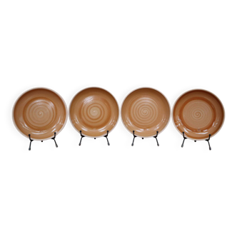 4 Sarreguemines BP sandstone dessert plates