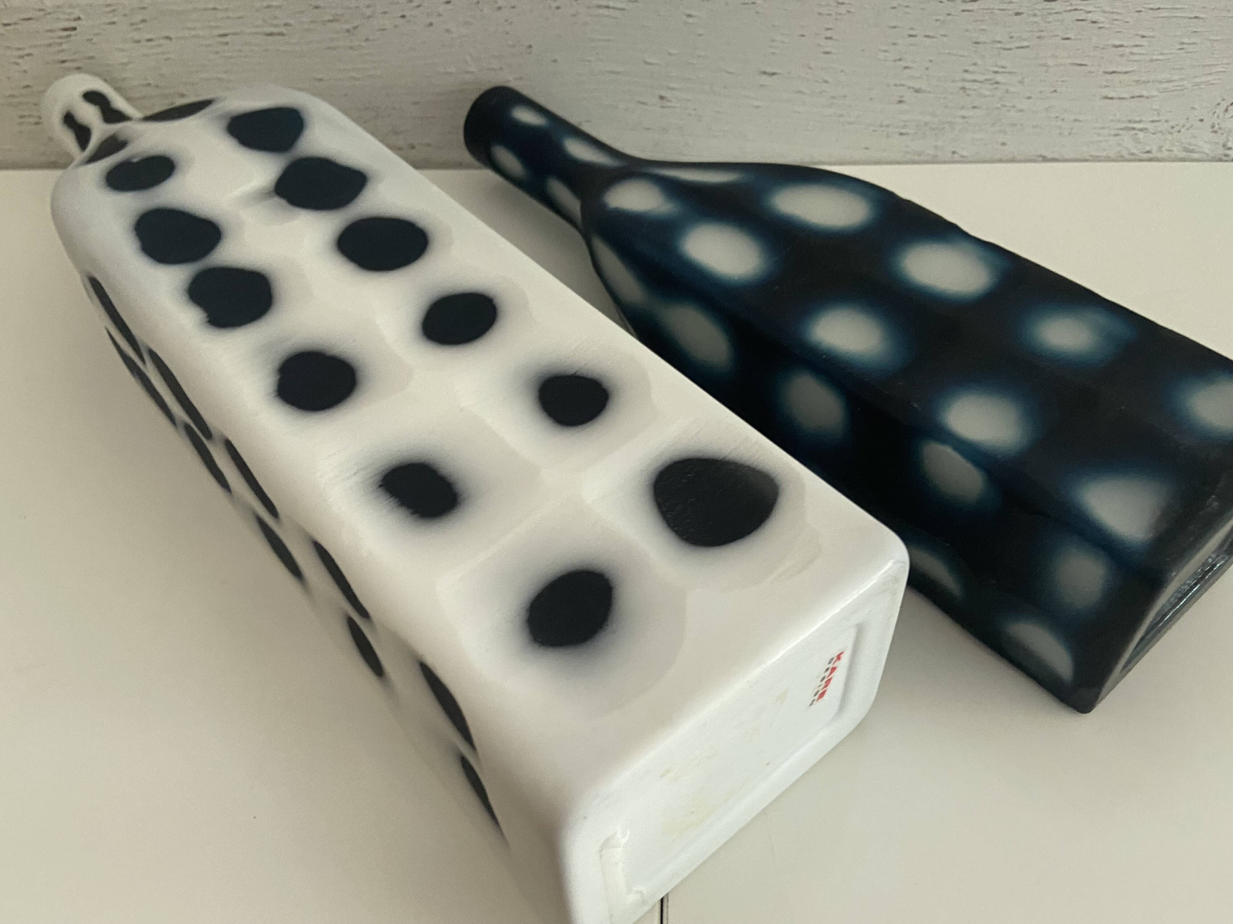 Contemporain Duo de Vases Bouteilles Soliflores KARE Design Verre Céramique