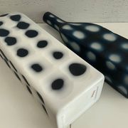 Contemporary Duo of Vases Bottles Soliflores KARE Design Glass Ceramic
