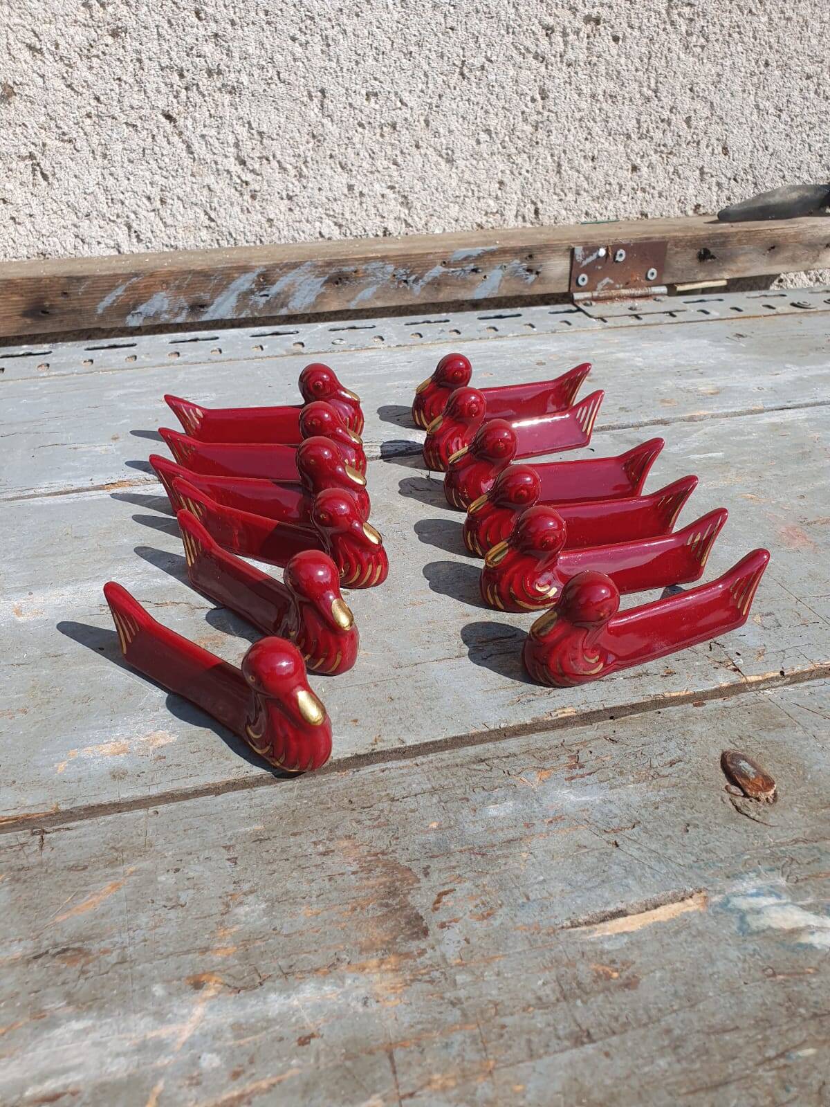 12 duck ceramic knife holders