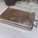 Silver-Plated Tray with Six Cut Glass Dishes, Vintage Entertaining Set