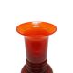 Mid-century modern vase, red glass, by L. Fiedorowicz, Poland, 1970s