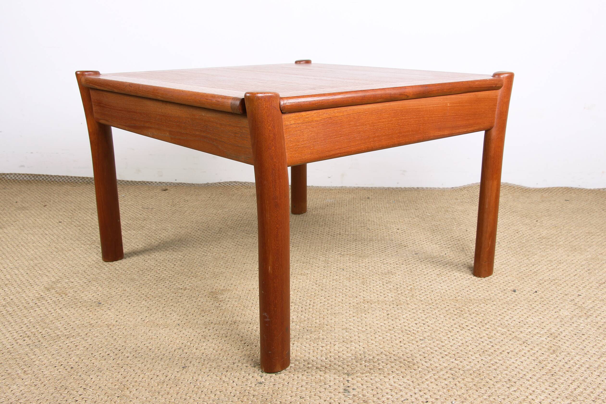 Danish square teak coffee table with reversible top 1960.