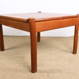Danish square teak coffee table with reversible top 1960.