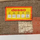 Set of 2 modernist multi-color high pile rya rug by desso, netherlands, 1970s