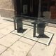 Table basse cristal et marbre