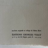 Œuvre Collage Le Chevalet d'Haim Kern. Signature.