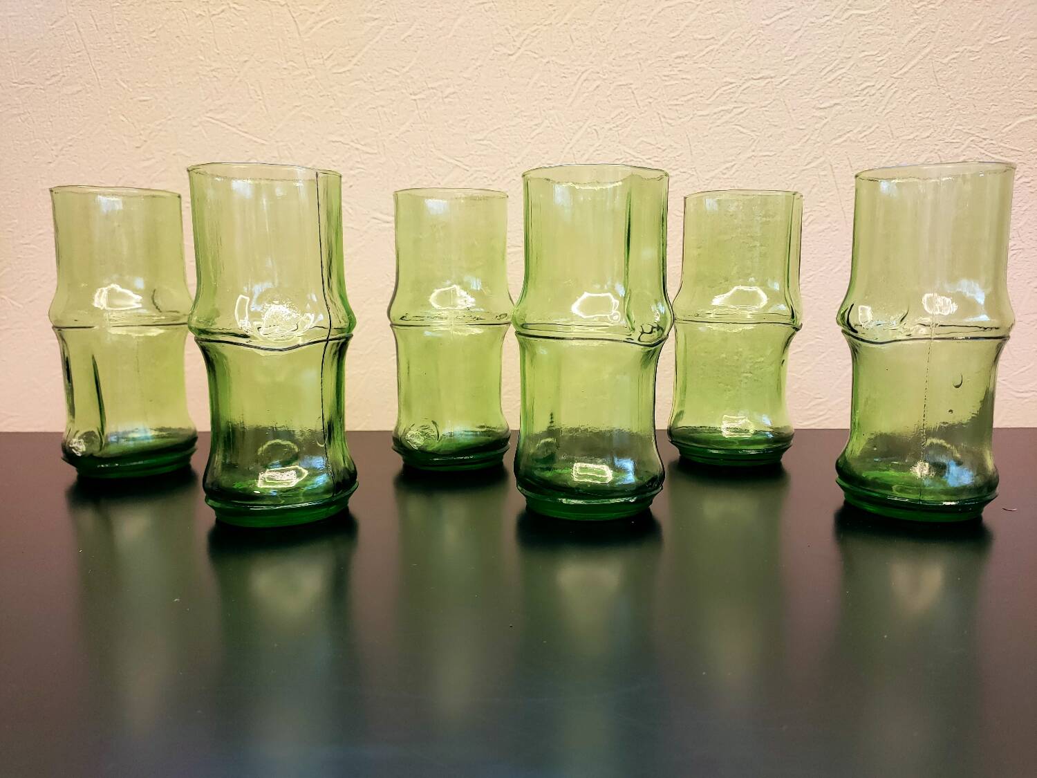 Set of 6 vintage orangeade glasses