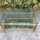 Table basse à deux plateaux verre et miroir