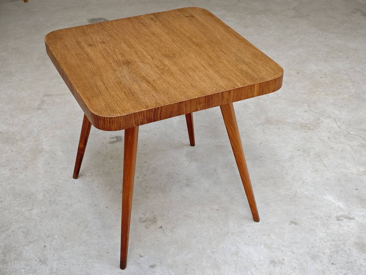 Cesky Nabytek wooden side table, former Czechoslovakia 1960
