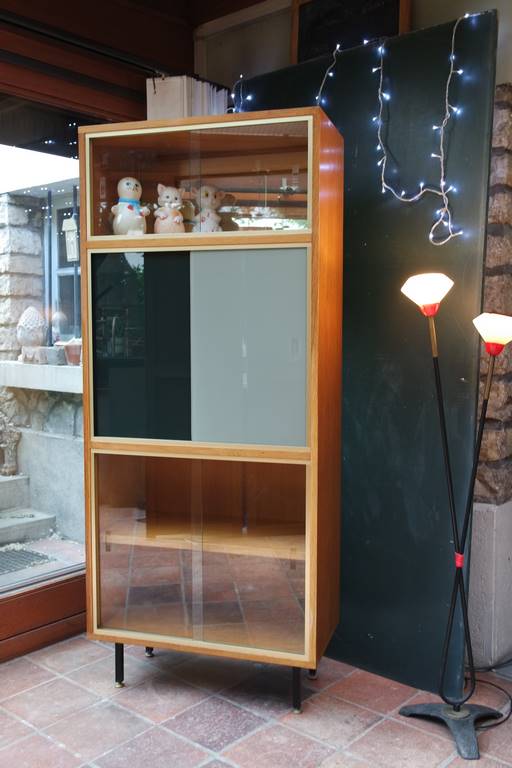 Two-coloured showcase bookcase